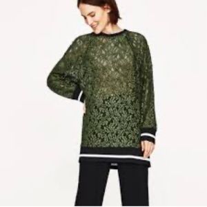 Zara oversized lace top / dress size S